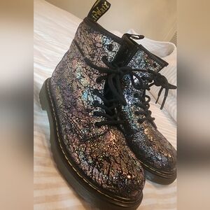 Dr. Martens Girls Crackle Sparkle Boots 2